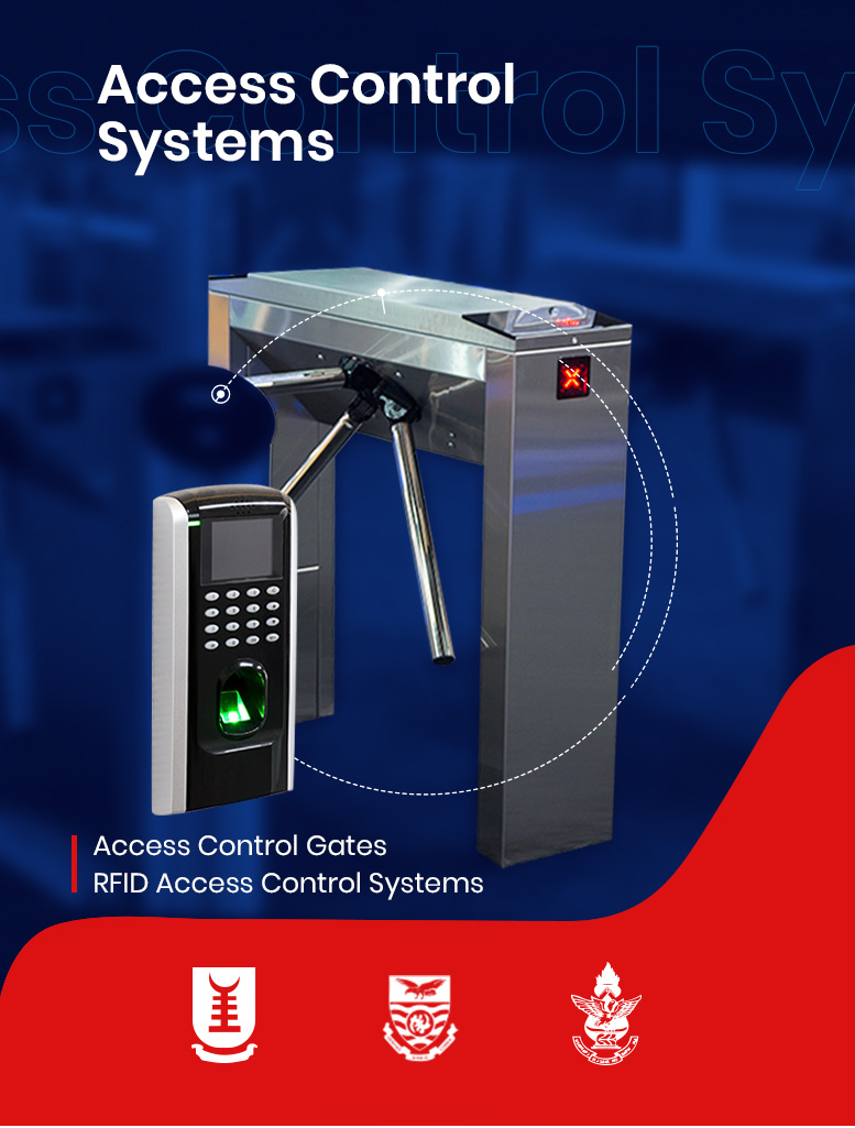 Tripod Turnstile Gate with Biometric Fingerprint Reader for Access Control