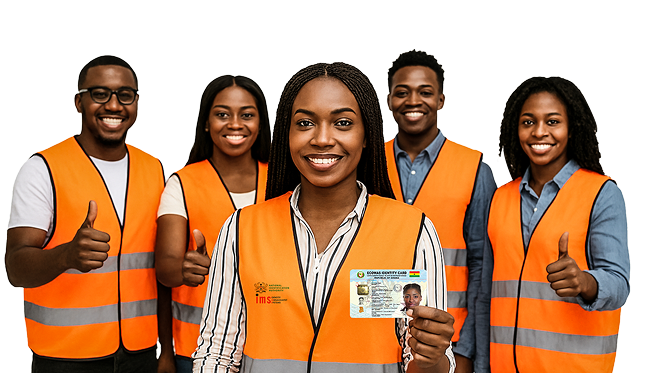 group picture with card